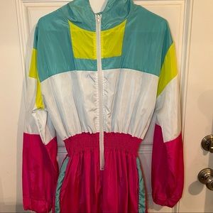 Multicolor Windbreaker Jumpsuit